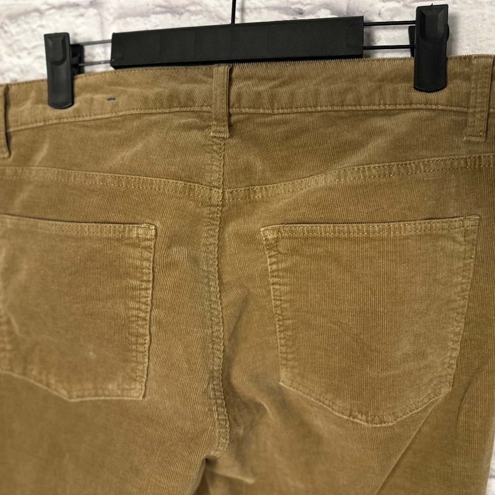 Talbots Womens 8 Corduroy Pants High Waist Straight Leg Brown Tan Khaki - Picture 3 of 10